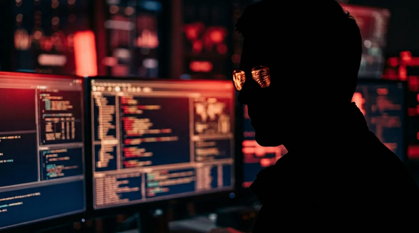 SOC analyst at the console